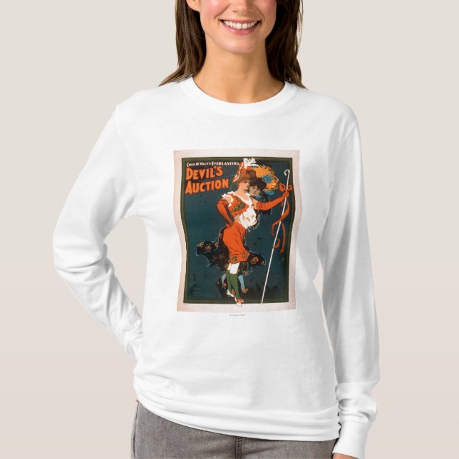 T-shirt Femme de la vente aux enchères du diable dans le (Devant)