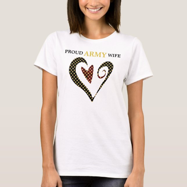 T-shirt Femme de l'armée Star de Heart Gold (Devant)