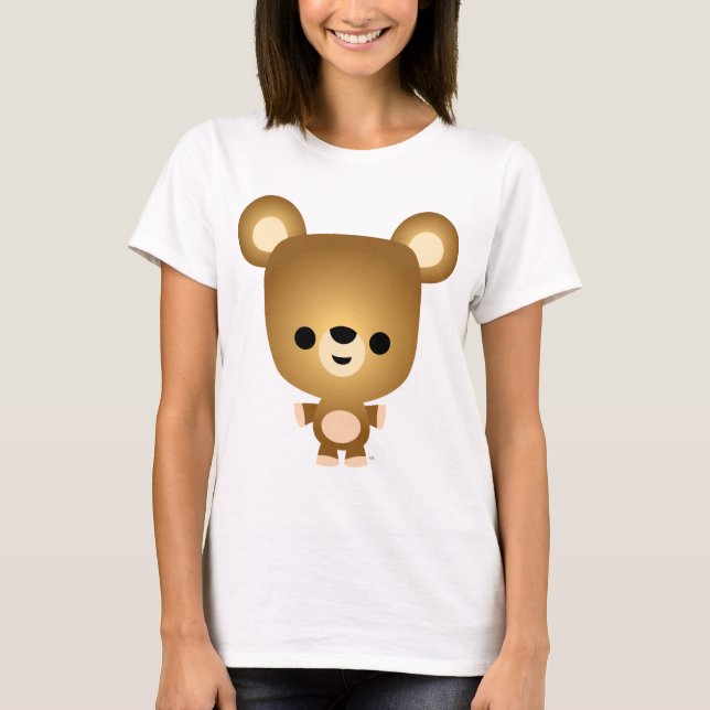 T-shirt Femme de l'ours en caricature mignonne (Devant)