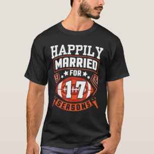 T-shirt Femme De Mari Heureusement Mariée Pendant 17 Ans