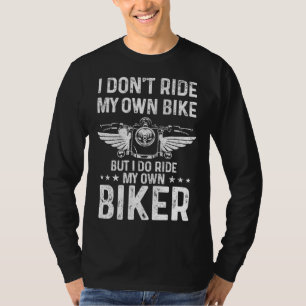 T-shirt Femme de motard fille je conduis mon propre motard