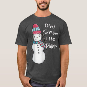 T-shirt Femme de neige hivernale mignonne