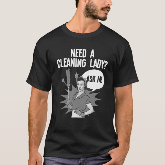 T-shirt Femme De Nettoyage cool Pour Femmes Filles Ménage  (Devant)