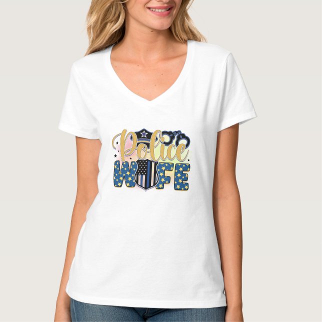 T-shirt Femme de police (Devant)