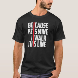 T-shirt Femme De Pompier Parce Qu'Il Est À Moi Mince Ligne