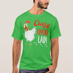T-shirt Femme de poulet folle Fermière agricole