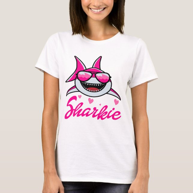 T-shirt Femme de requin mignonne Enfants Funny Shark T-shi (Devant)