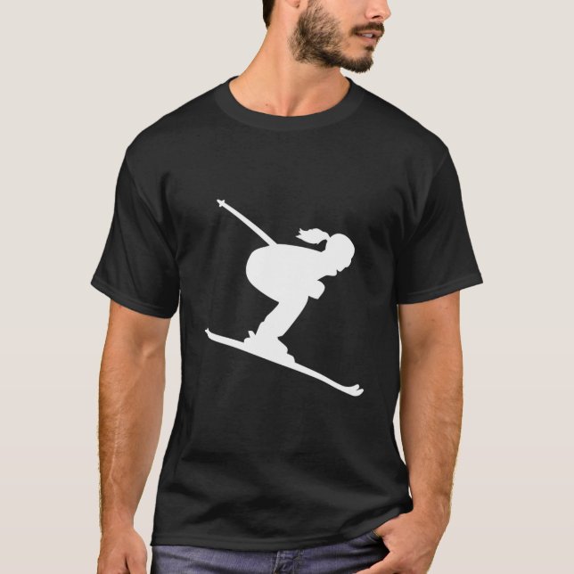 T-shirt Femme de ski (Devant)