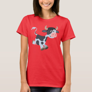 T-shirt Femme de vache à couture mignonne