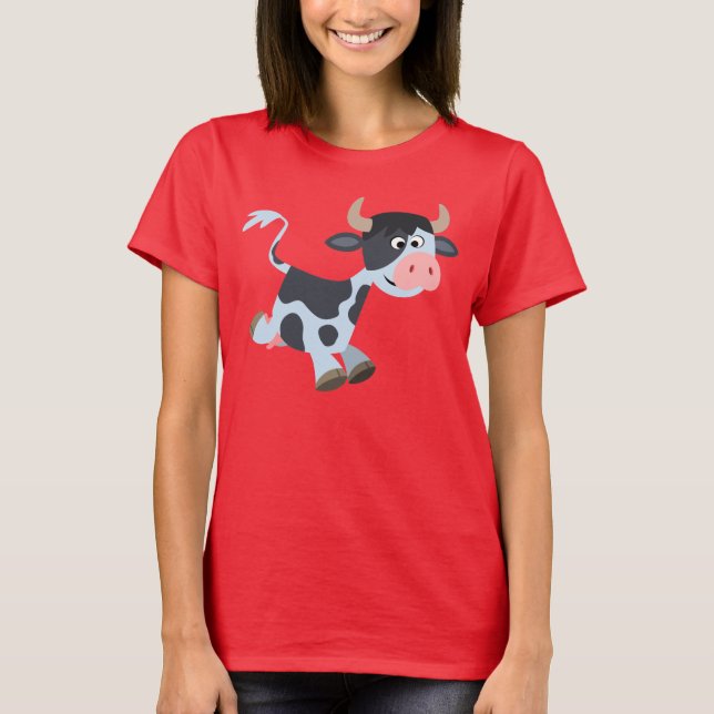 T-shirt Femme de vache à couture mignonne (Devant)