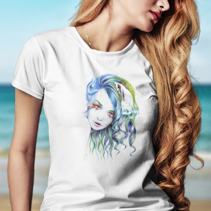 T-shirt Femme d'eau femme d'Imaginaire surréaliste Portrai