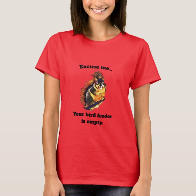 T-shirt femme d'écureuil roux (Devant)