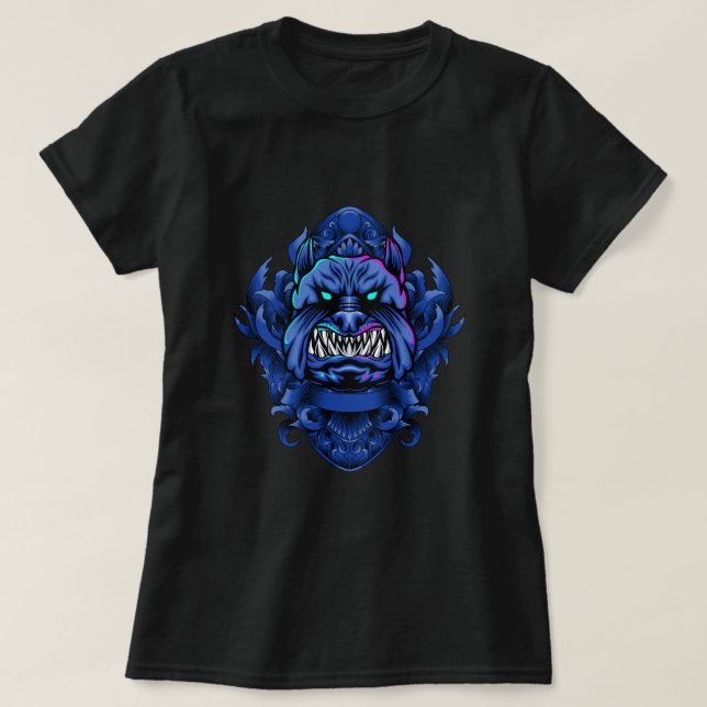 T-shirt femme démon chien (Design devant)