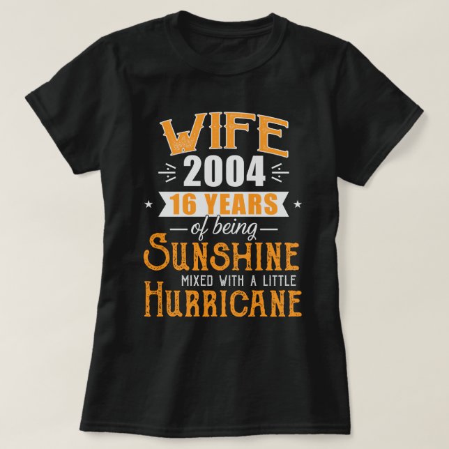T-shirt Femme depuis 2004 Cadeau, 16 Ans Mariage (Design devant)
