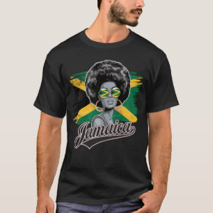 T-shirt Femme des Caraïbes afro Jamaïque Drapeau Island Vi