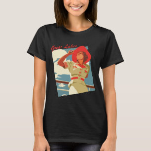T-shirt Femme des Grands Lacs Chapeau Rouge Voyage