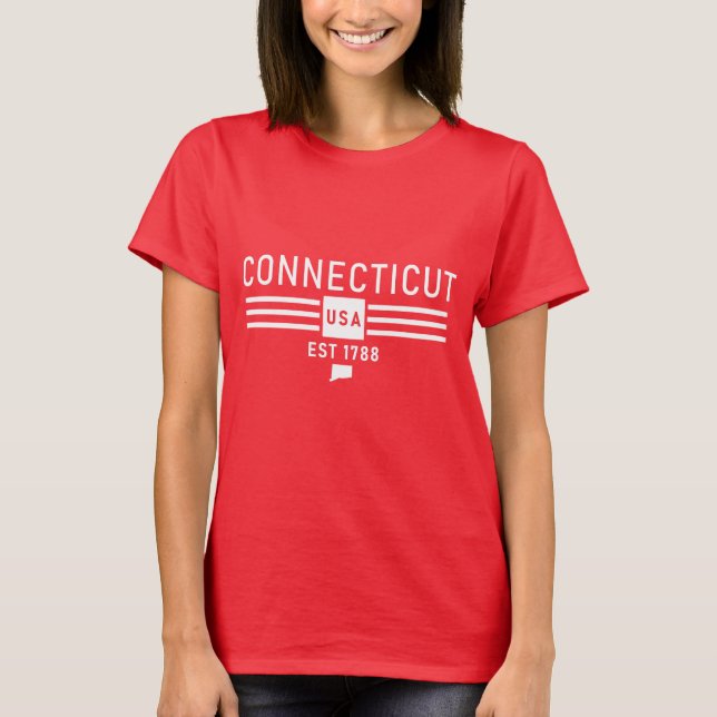 T-shirt femme d'État du Connecticut (Devant)