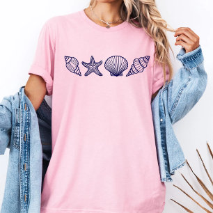 T-shirt Femme d'été aux coquillages