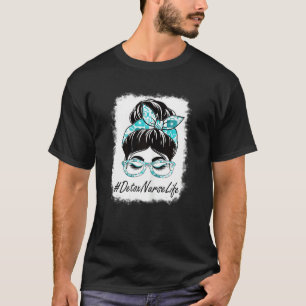 T-shirt Femme Detox Infirmière Messy Bun Bleached Apprécia
