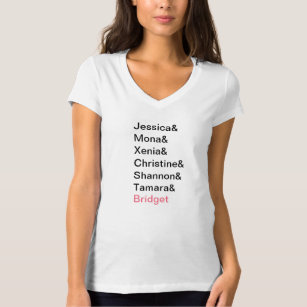 T-shirt Femme d'honneur Ampersand Mariage Bachelorette Che