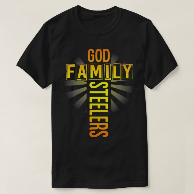 T-shirt Femme Dieu Famille Steeler Fête des pères Cadeau T (Design devant)