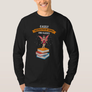 T-shirt Femme Distraite Par Livres Et Fées Bookworm Bo