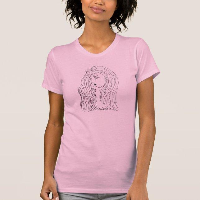 T-shirt femme Divine dessiné à la main (Devant)