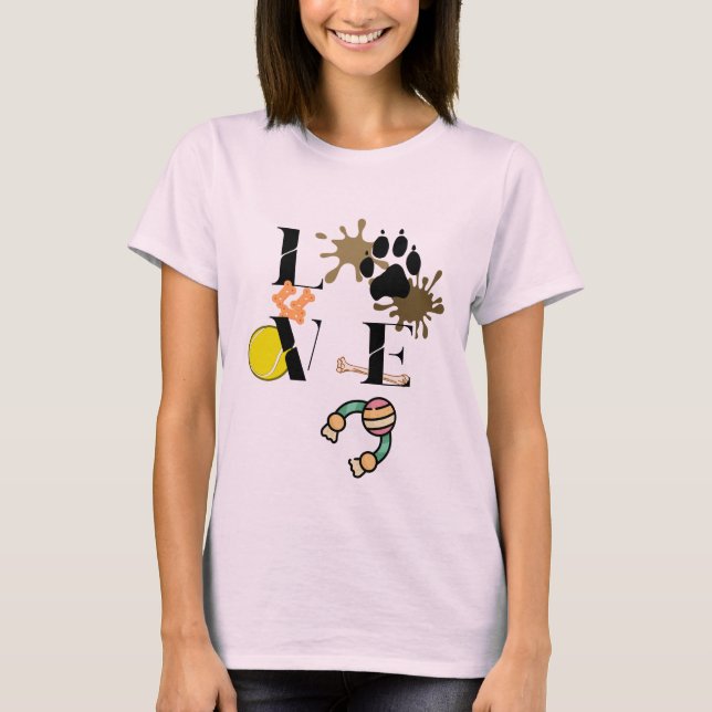 T-shirt Femme "Dog Love" (Devant)