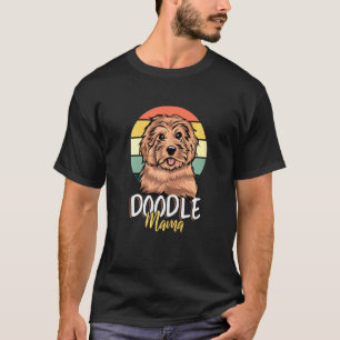 T-shirt Femme Doodle Mama Retro Goldendoodle Chien Proprié