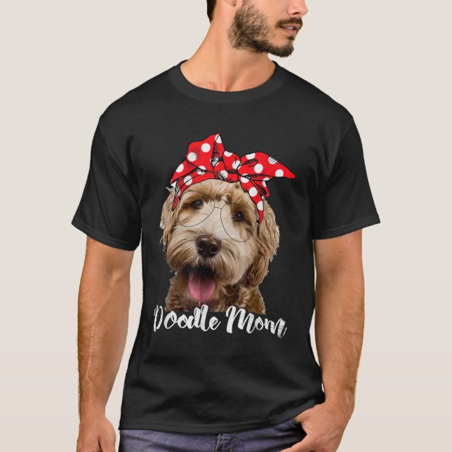 T-shirt Femme Doodle Maman Labradoodle Aussie Doodle Golde (Devant)