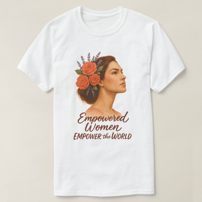 T-shirt Femme dotée de fleurs (Design devant)