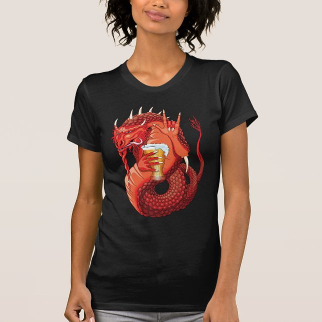 T-shirt Femme Drinking Dragon (Devant)