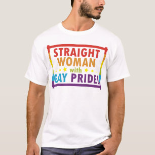 T-shirt Femme droite avec gay pride