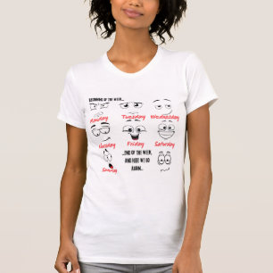 T-shirt femme drôle avec bonne humeur face à trave