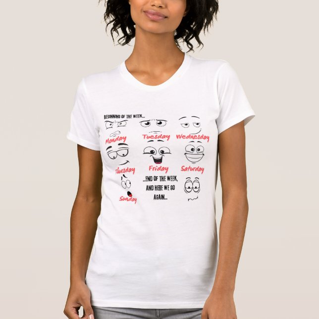 T-shirt femme drôle avec bonne humeur face à trave (Devant)