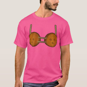 T-shirt Femme Drôle Bra de noix de coco été Halloween Cost