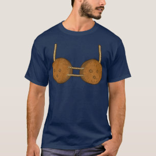 T-shirt Femme Drôle Bra de noix de coco été Halloween Cost
