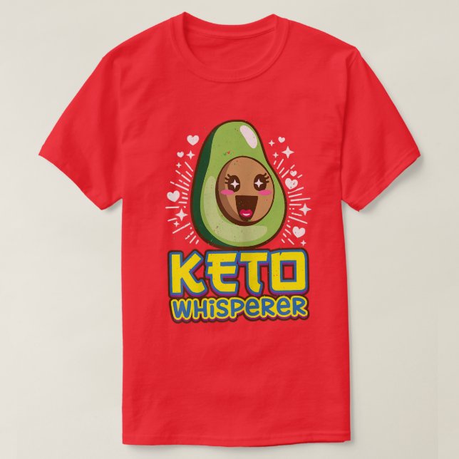 T-shirt Femme drôle cétogène Keto Whisperer Kawaii Mignon  (Design devant)