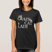 T-shirt Femme Drôle Crazy Cat Lady (Devant)