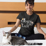 T-shirt Femme Drôle Crazy Cat Lady<br><div class="desc">Un t-shirt de chat amusant pour une femme qui aime les chats mignons qui lit la dame Crazy Cat avec d'adorables chatons rampant sur les lettres. Je suis fou pour les chatons,  obsédé par les félins. J'aime toutes sortes de chats chatons.</div>