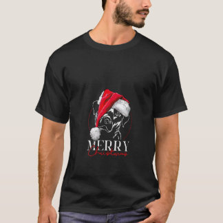 T-shirt Femme drôle de Père Noël Labrador Retriever Joyeux