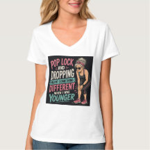 T-shirt femme drôle de verrouillage et de chute de