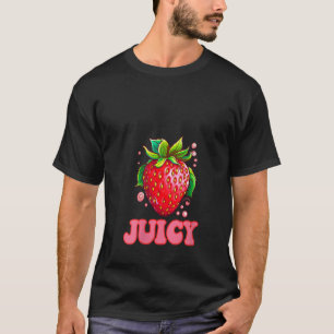T-shirt Femme Drôle, doux juteux à la fraise Pun V Ne