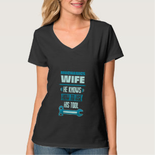 T-shirt Femme Drôle Mécanique De Voiture Femme Il Sait Com