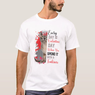 T-shirt Femme Drôle Tonkinese Chat Maman Valentines Jour 