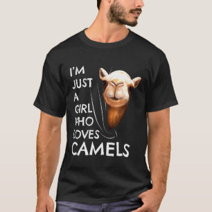 T-shirt Femme Dromedary Tenue Juste Une Fille Qui Aime Le