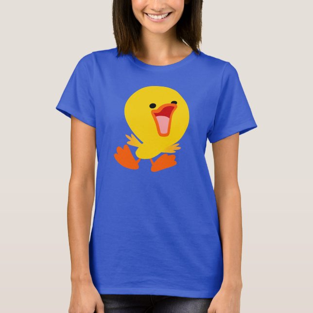 T-shirt Femme Duckling Cartoon Joyeux (Devant)