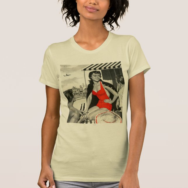 T-shirt Femme d'un rouge ardent (Devant)