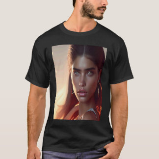 T-shirt Femme Éclat Radieux Regard Lumineux Couleurs Jaune