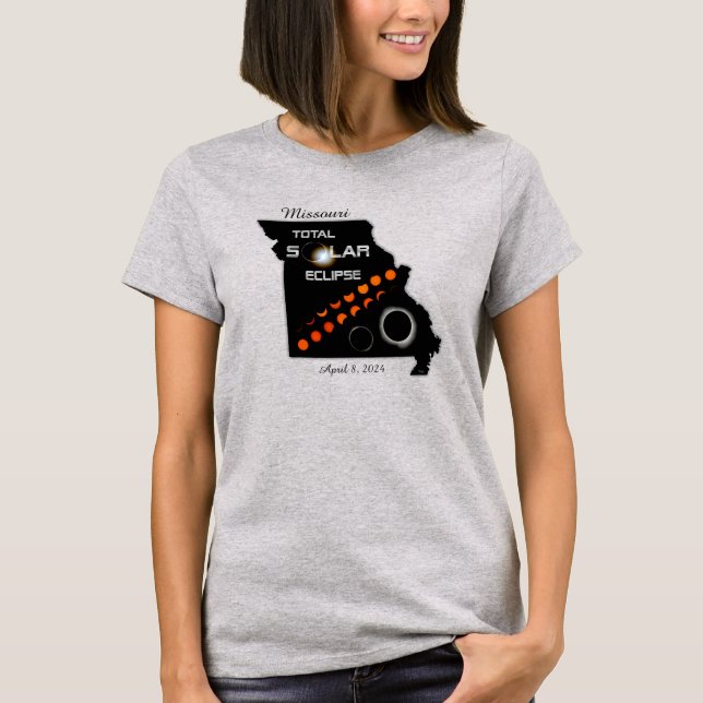 T-shirt femme Éclipse solaire du Missouri (Devant)